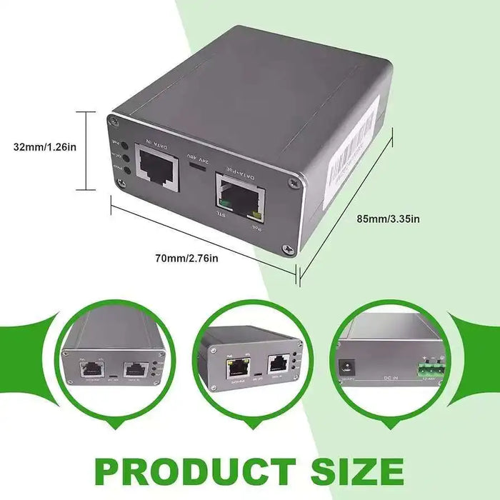 Starlink V2/V3/V4 Passive PoE Injector — Dual Power (12–51V DC / 100–240V AC)