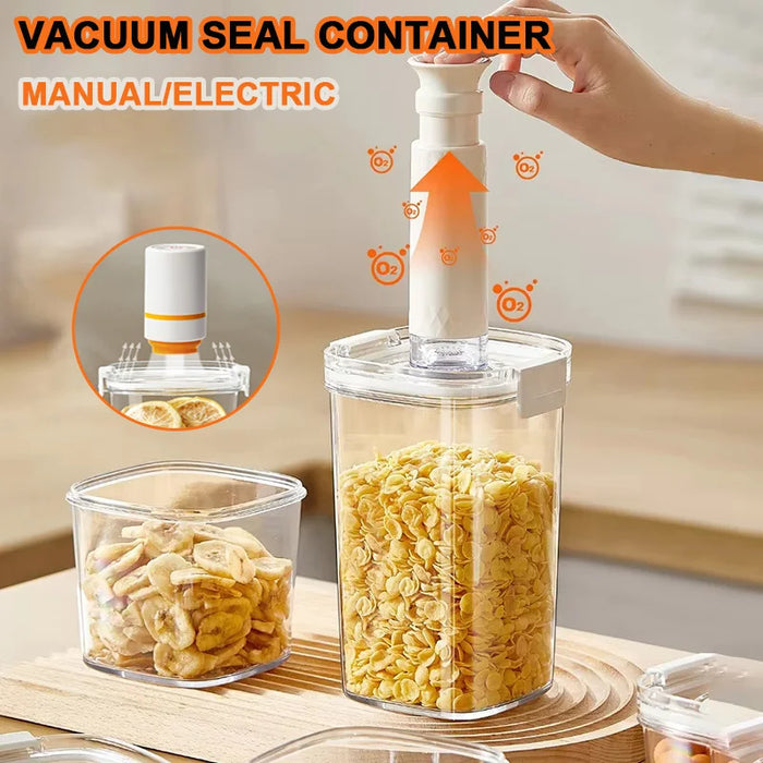 Vacuum-Seal Storage Jar for Coffee, Cereal & Tea – Electric or Manual Pump