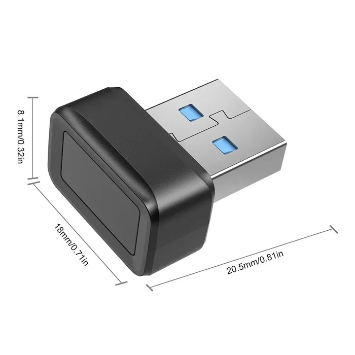 USB Fingerprint Key — Windows Hello biometric USB security key for PC & laptop