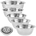 5-Piece Stainless Steel Nesting Mixing Bowl Set — 5 Sizes for Cooking, Baking & Storage