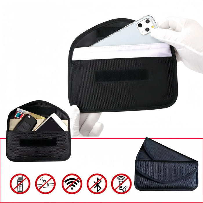 Universal Car Key RFID Signal Blocker Pouch – Faraday Fob Shield (Nylon, Black)