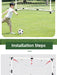 Foldable Children's Football Goal with Pump & Ball – Portable Soccer Set