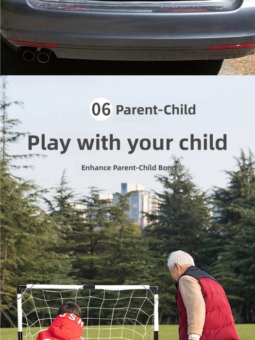 Foldable Children's Football Goal with Pump & Ball – Portable Soccer Set