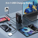 240W 6‑Port GaN PD Charger — 4 Type‑C & 2 USB‑A, Travel USB Tower for iPhone, iPad & MacBook