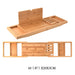 Expandable Wooden Bathtub Caddy Tray – Telescopic, Non‑slip Tablet & Soap Holder