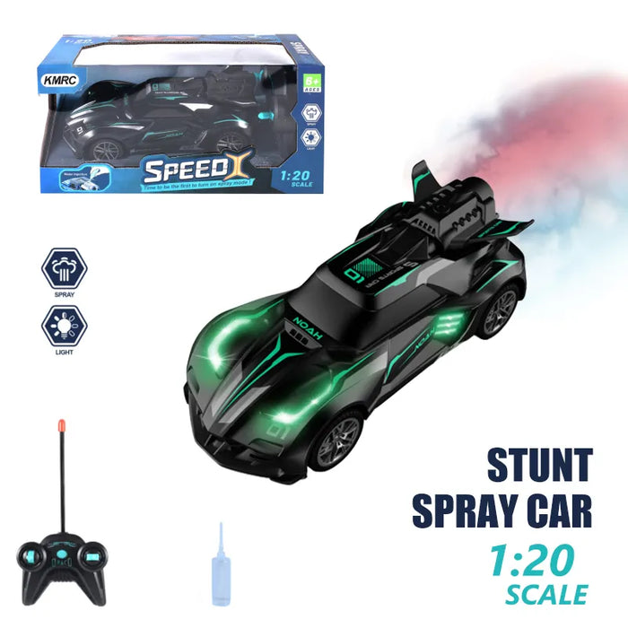 Mini RC Car 1/20 - Drift Racing Car Toy with Remote Control, Spray, and Lights - Ideal Gift for Kids and Children's Day