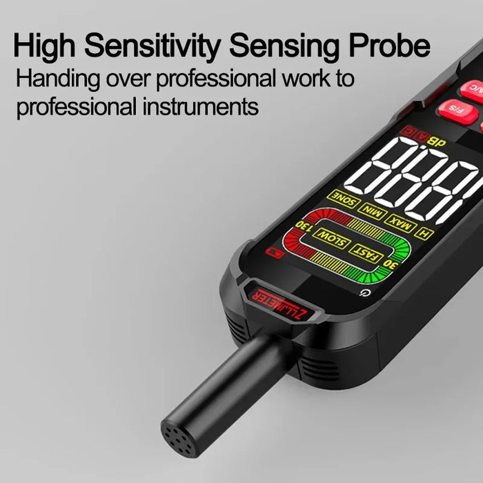 Digital Sound Level Meter 30–130 dB (A/C) — ZL82A 3×AAA or ZL82B USB Recharge
