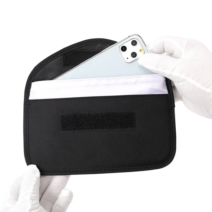Universal Car Key RFID Signal Blocker Pouch – Faraday Fob Shield (Nylon, Black)