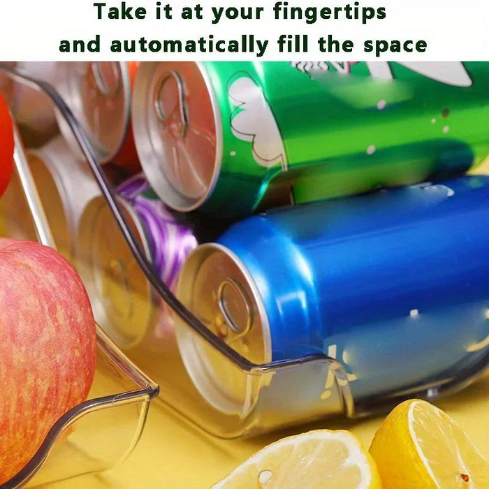 Auto-Rolling Can Dispenser Fridge Organiser – Plastic Pantry Bins