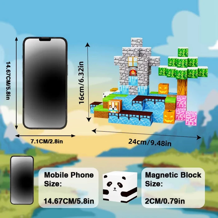 100-piece DIY Magnetic Building Block Set – Educational Construction Kit for Kids