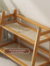 2-Tier Bamboo Spice Rack - Foldable Kitchen Counter & Cupboard Organiser
