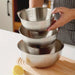 3-Piece Stainless Steel Mixing Bowl Set with Measurement Marks – Thick & Rust-Resistant