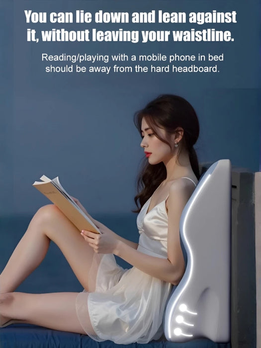 Multifunctional Bed Lounger Pillow — Ergonomic Memory Foam Backrest for Sleeping, Reading & Phone Use