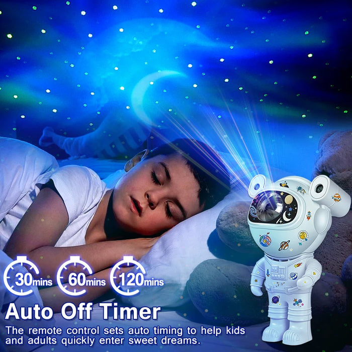 Star DIY Projector Night Light for Kids - Remote Control, 360 Adjustable Design, Astronaut and Nebula Galaxy Lighting Theme - Ideal for Children's Bedroom Decor and Relaxing Bedtime Atmosphere