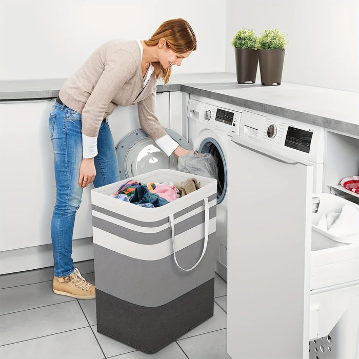 75L Collapsible Laundry Hamper with Handles – Large Capacity Clothes Basket