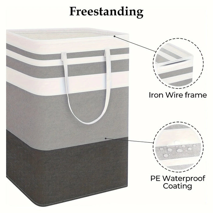 75L Collapsible Laundry Hamper with Handles – Large Capacity Clothes Basket
