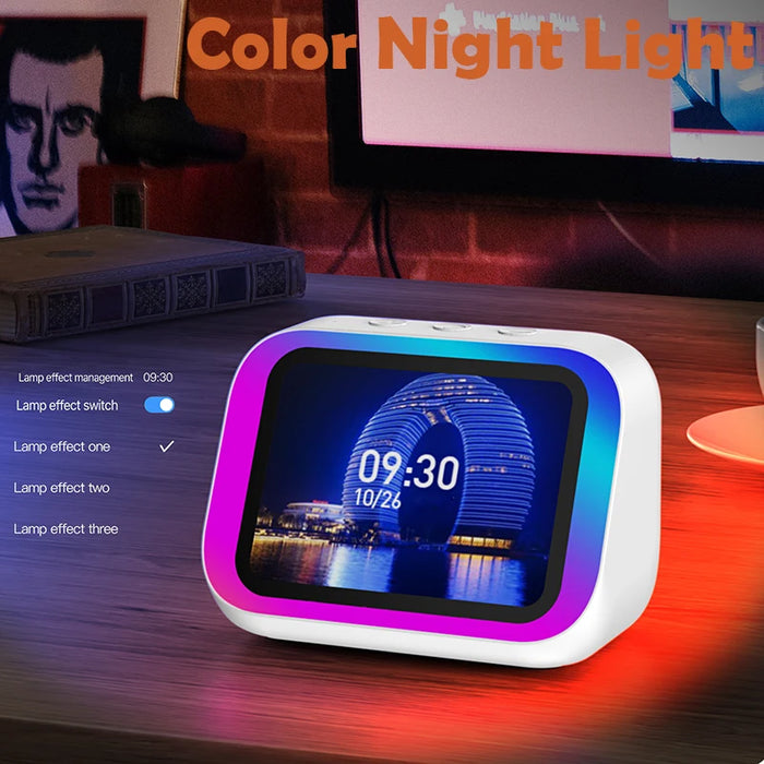 Smart Alarm Clock with Bluetooth Speaker, Weather Display & Photo Frame
