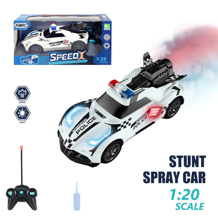 Mini RC Car 1/20 - Drift Racing Car Toy with Remote Control, Spray, and Lights - Ideal Gift for Kids and Children's Day