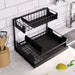 Under‑sink 2‑Tier Pull‑Out Storage Organiser – 36×27×28cm, Black or White