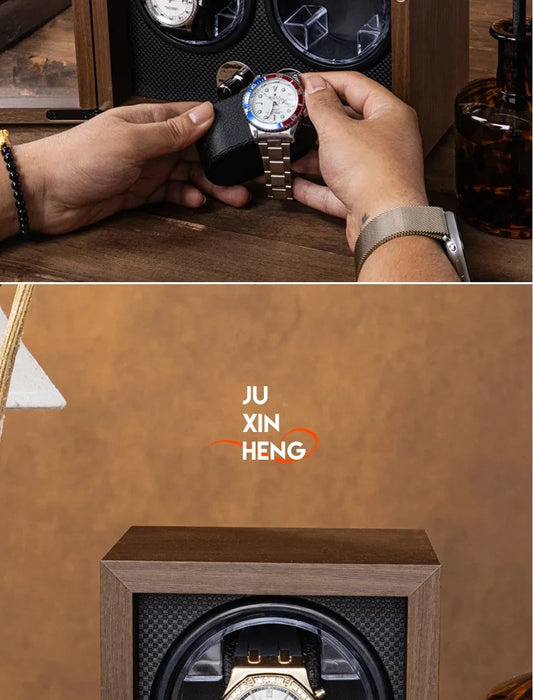 USB Motor Watch Winder Box for Automatic Watches — Rotating Display