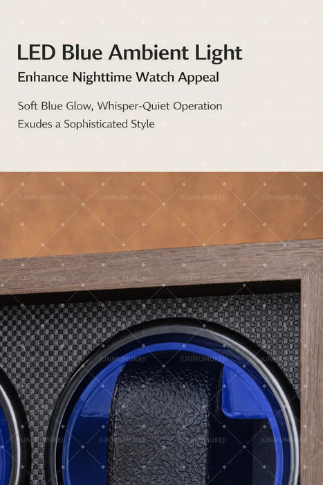 USB Motor Watch Winder Box for Automatic Watches — Rotating Display