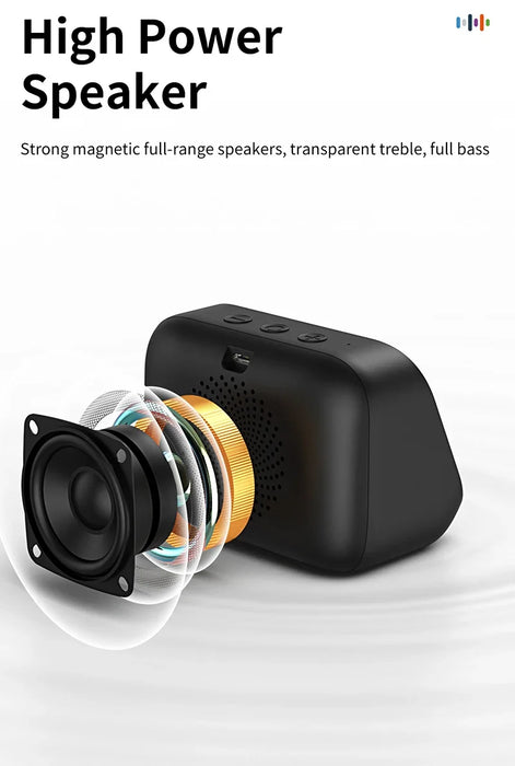 Smart Alarm Clock with Bluetooth Speaker, Weather Display & Photo Frame