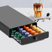40-Capsule Nespresso Pod Drawer Organiser – Metal Coffee Capsule Rack, Black