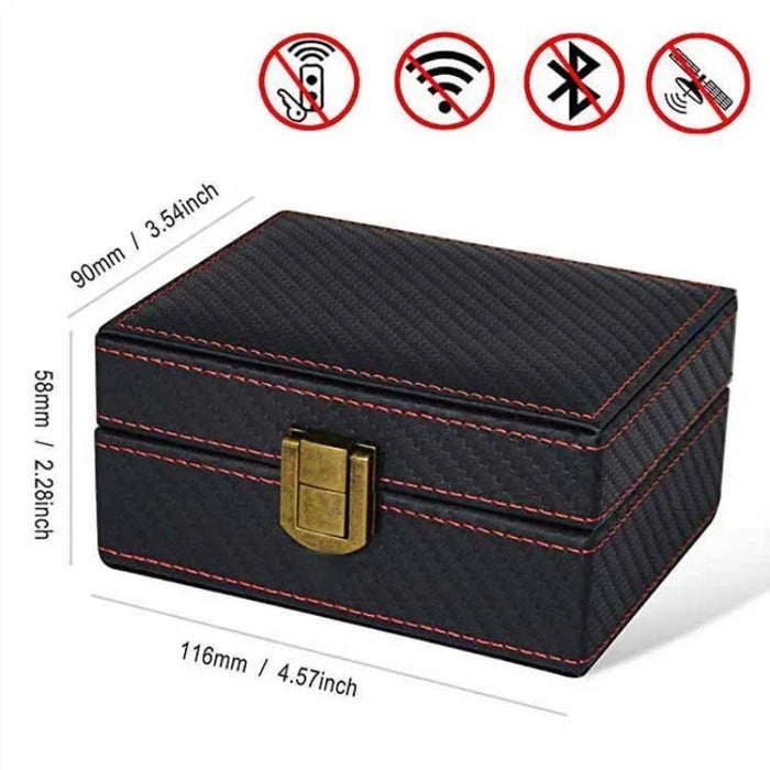 Faraday Signal-Blocking Key Fob Box — Anti-Theft Mobile & Key Protector