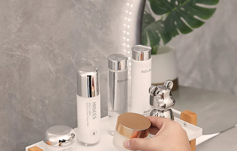Wooden Countertop Organiser – Cosmetic & Coffee Station Shelf for Vanity