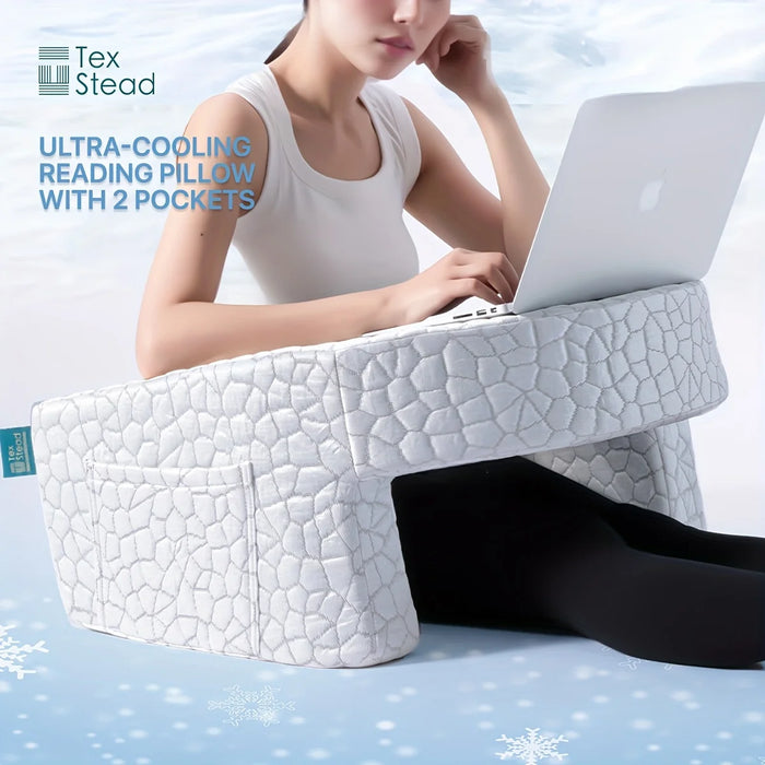 Reading Pillow for Gaming — Extra Large Memory Foam Armrest Bed Rest Pillow, 22.4×24×11.8in (1 pc)