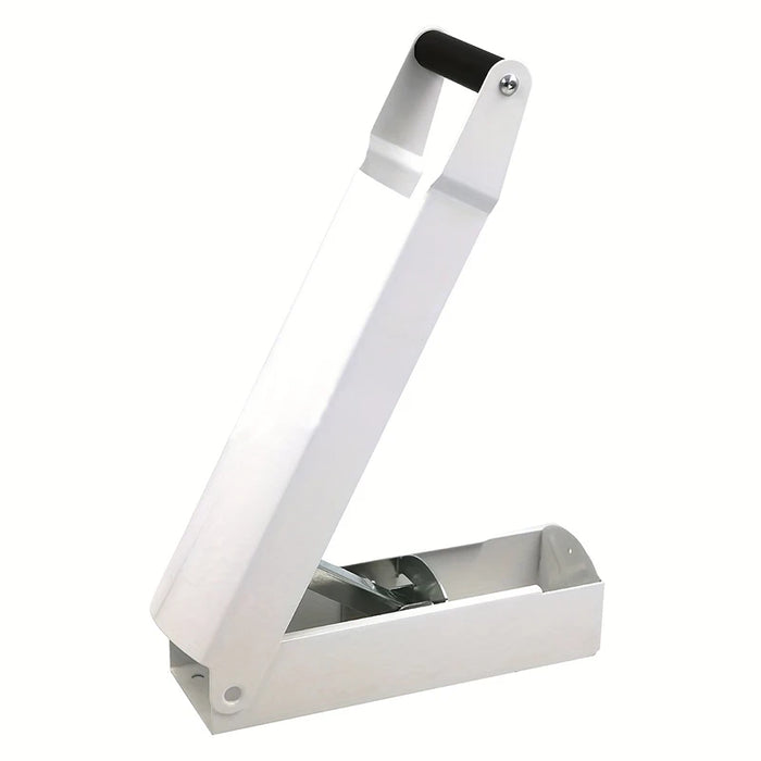 Wall-Mounted Can Crusher — Heavy-Duty White Metal Compactor