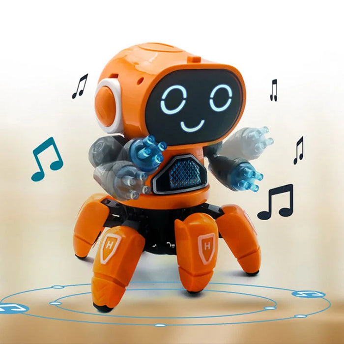Electric Dancing Robot - Intelligent Toy with LED Flashing Lights and Music, Walking Features - Perfect Xmas Gift for Boys and Girls