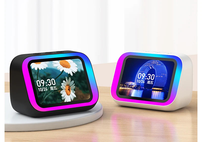 Smart Alarm Clock with Bluetooth Speaker, Weather Display & Photo Frame