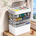 White Portable Medicine Storage Box — Heavy-Duty Plastic Organiser with Drawers & Doors (4/5/6 Floors)