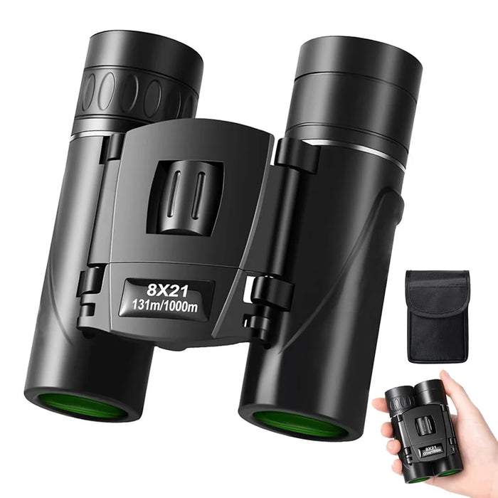 Mini 8x21 Compact Binoculars for Concerts, Sports & Birdwatching