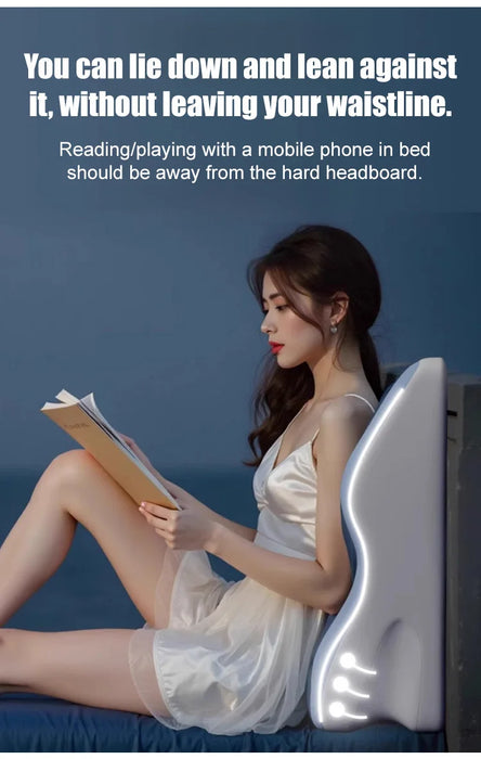 Multifunctional Bed Lounger Pillow — Ergonomic Memory Foam Backrest for Sleeping, Reading & Phone Use