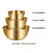 3pc Stainless Steel Mixing Bowl Set — Large Salad & Dough Bowls, Kitchen Accessories (Gold or Silver)