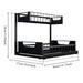 Under‑sink 2‑Tier Pull‑Out Storage Organiser – 36×27×28cm, Black or White