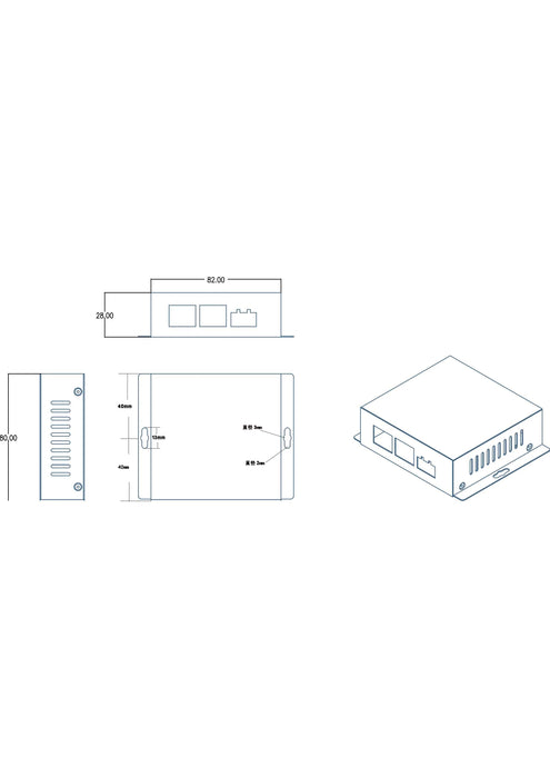 2.5G PoE Splitter 30/60/90W — Wall-mount, Isolated Ports, 10/100/1000/2500 Mbps