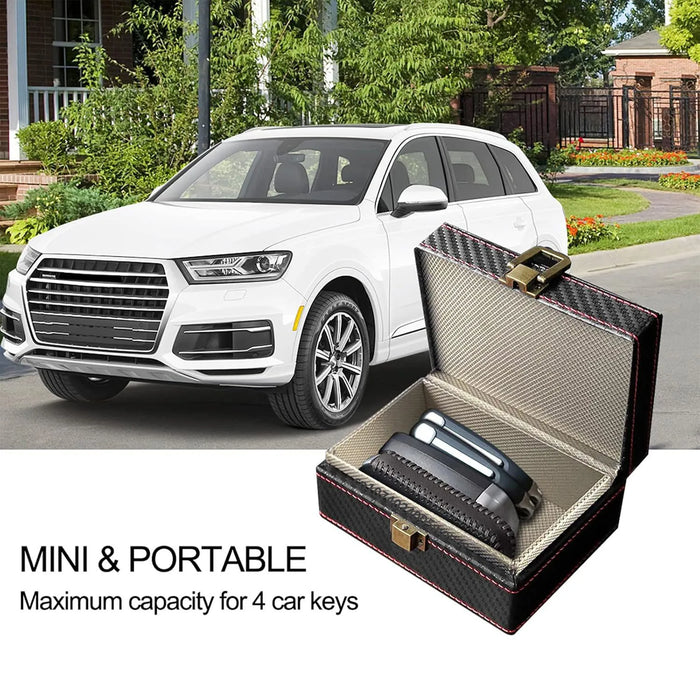Faraday Box for Car Keys — Leather RFID Signal Blocker Case
