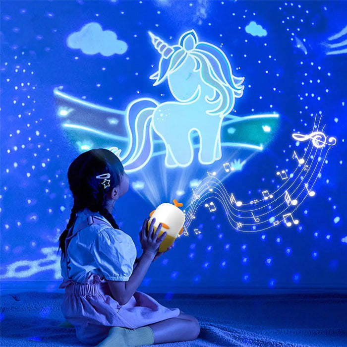 Zealsound Wireless Portable Projection Speaker - Bluetooth Connectivity, Built-In Microphone, Home Karaoke Machine, RGB Lighting - Ideal for Both Kids and Adults' Entertainment & Singing Fun