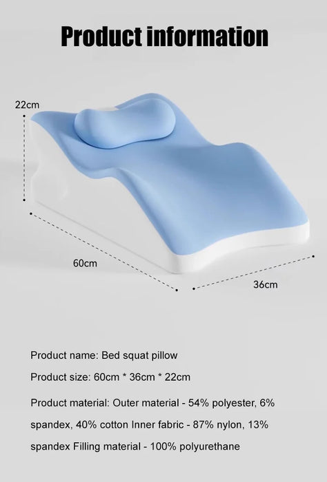 Multifunctional Bed Lounger Pillow — Ergonomic Memory Foam Backrest for Sleeping, Reading & Phone Use
