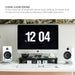 Pair of metal desktop speaker stands for 3–4 inch bookshelf speakers — white or black