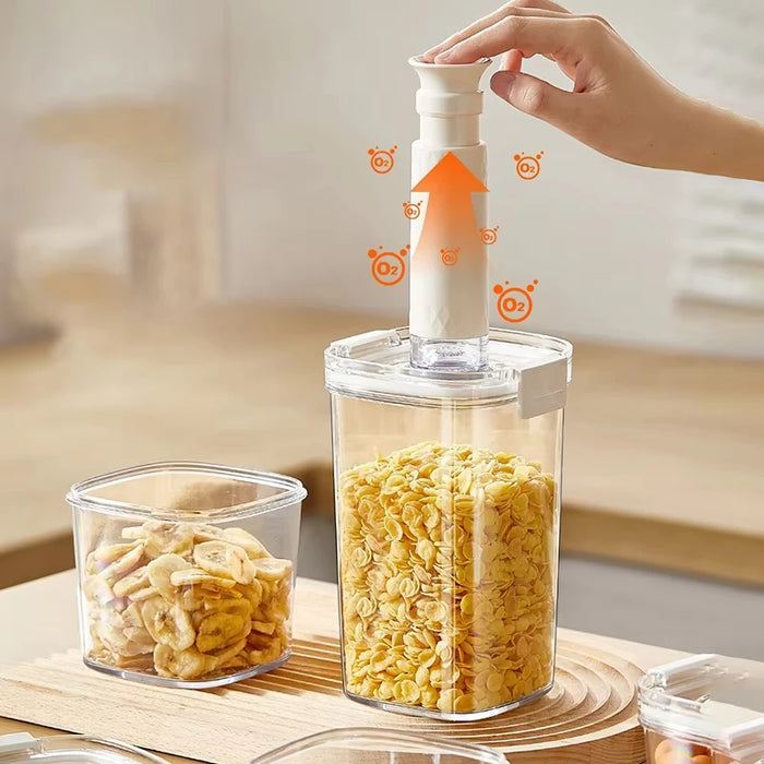 Vacuum-Seal Storage Jar for Coffee, Cereal & Tea – Electric or Manual Pump