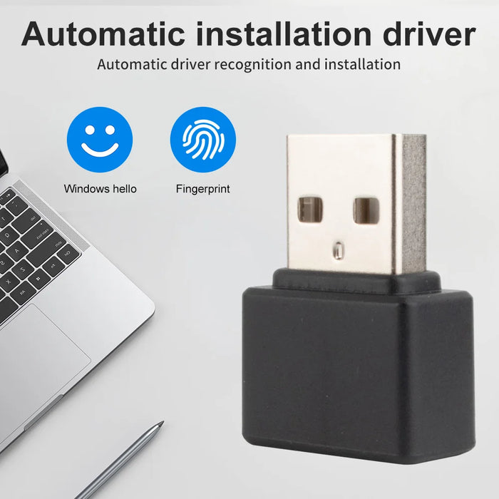 Mini USB Fingerprint Reader for Windows Hello — Metal Biometric Scanner for PC and Laptop