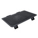 Adjustable Metal Mesh Laptop Cooling Pad with USB and LED Light — Black