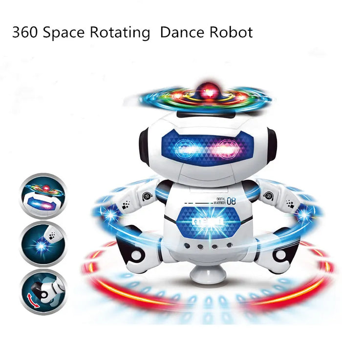 2023 Kids Robot - Rotating Dance Toy with Music, LED Light, Electronic Walking Features - Perfect Christmas and Birthday Gift for Boys and Girls