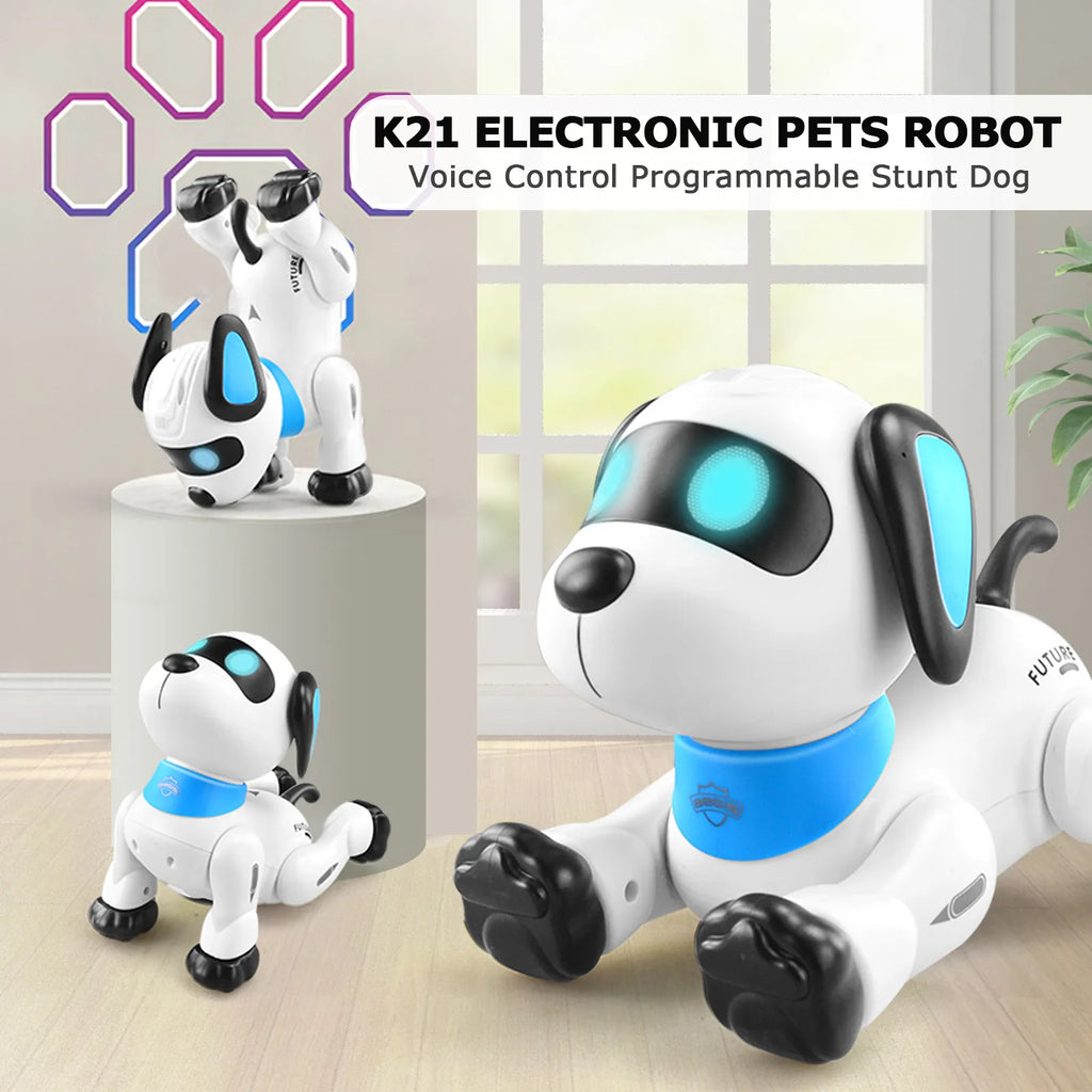 LE NENG K21 Stunt Robot Dog - Electronic Toy with Remote and Voice Control, Programmable, Touch-Sensitive, Music and Dancing Features - Ideal Entertainment for Kids and Dog Lovers