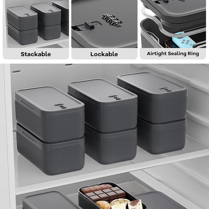 Lockable 2L Storage Box – Plastic Lock Box for Home, Office & School