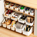 Multi‑Functional Stackable Storage Boxes — Curved Space‑Saving Plastic Organisers (1 or 3, Orange/White)